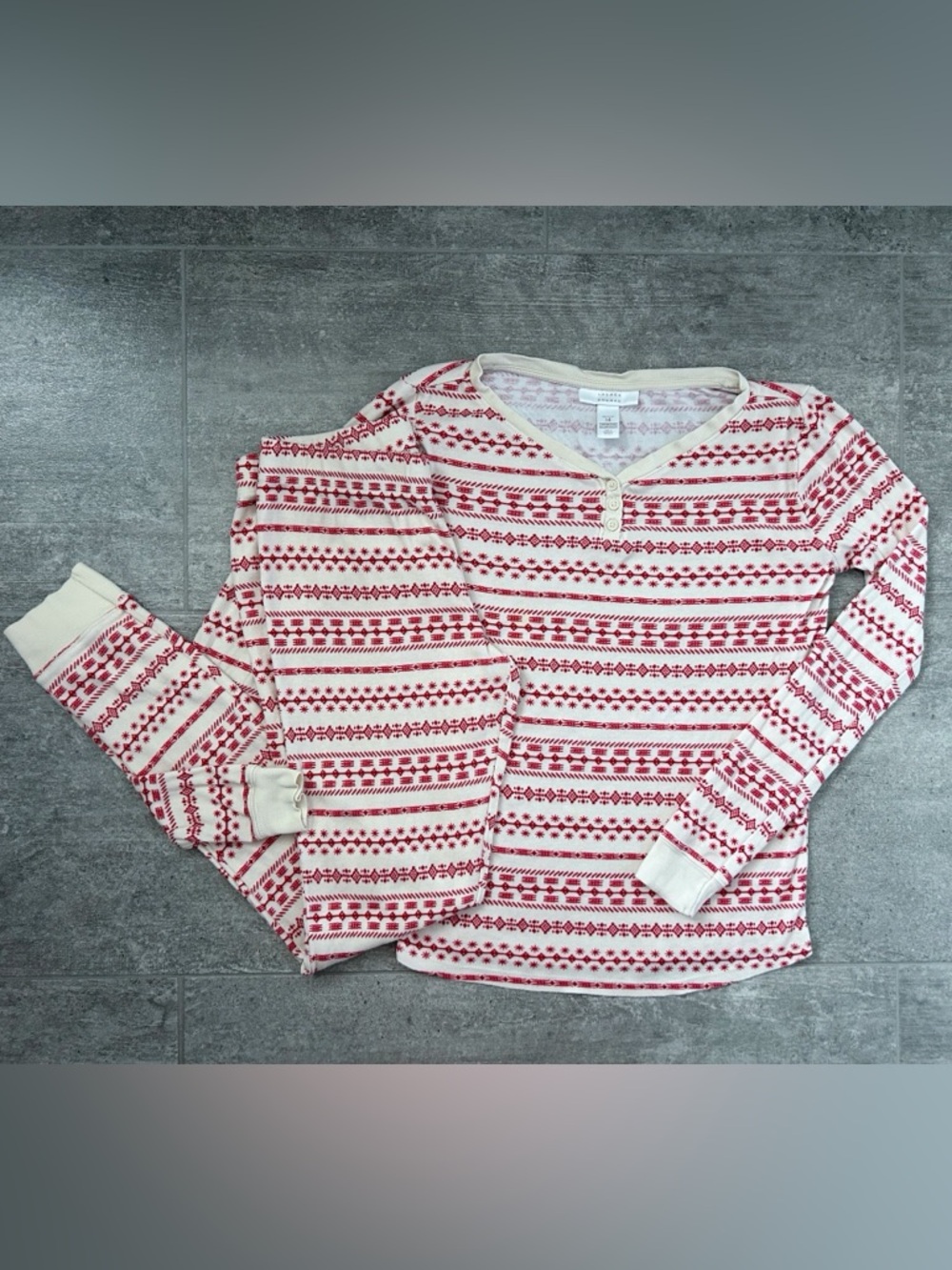 Lauren Conrad Christmas/Holiday Pajama Set Size 14